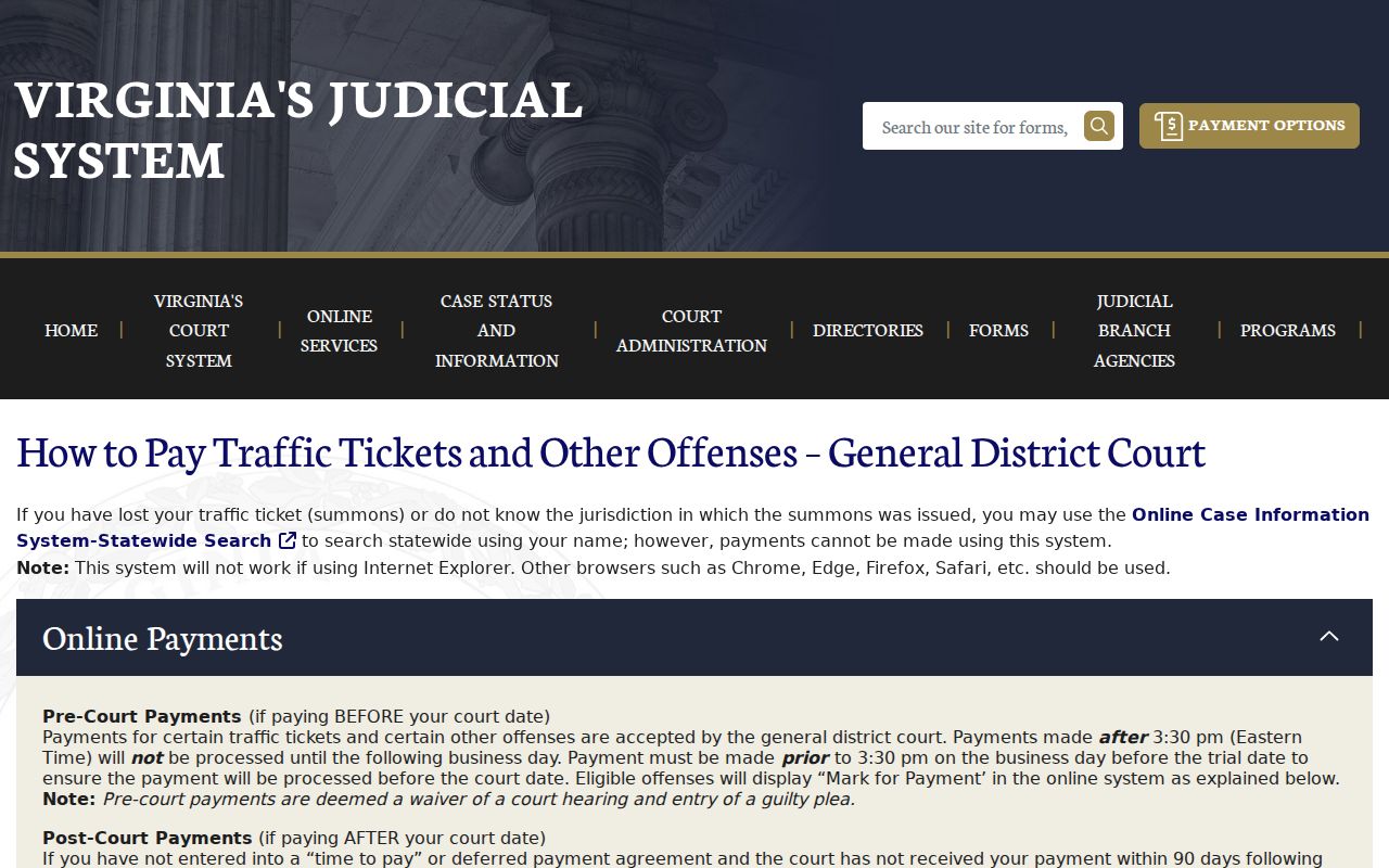 Prince George County traffic warrant search: Virginia ticket search by name, case, or date