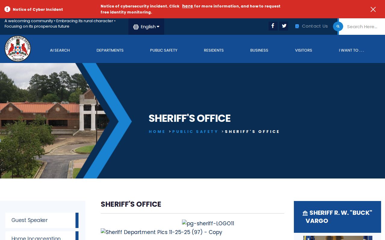 Prince George County active warrants: Sheriff’s Office official services and contact information